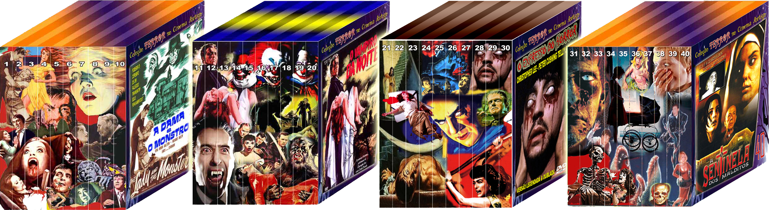 Coleção Terror no Cinema Antigo Lotes 1, 2, 3 e 4