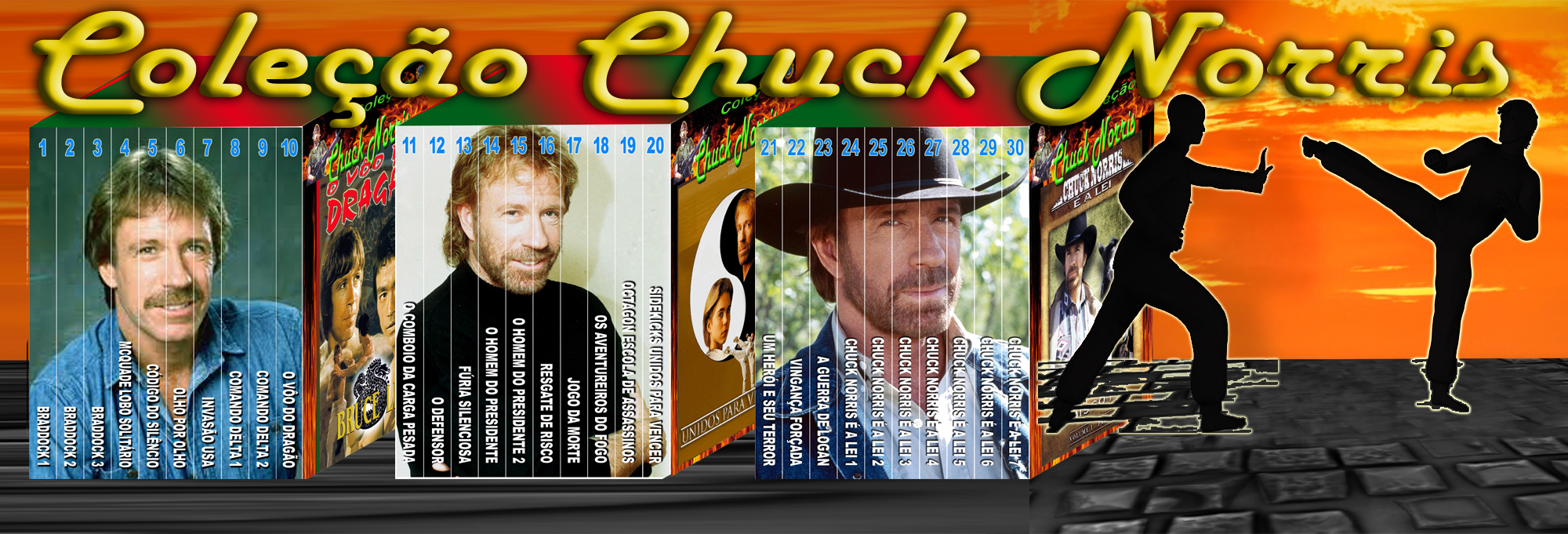 Coleção CHUCK NORRIS Lote 1, 2 e 3